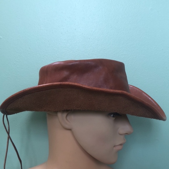 North Star Brown Leather Hat Size L - Picture 7 of 13